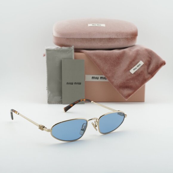 Miu Miu MUA52S ZVN60O Cat Eye Sunglasses - Gold/Blue main image 4